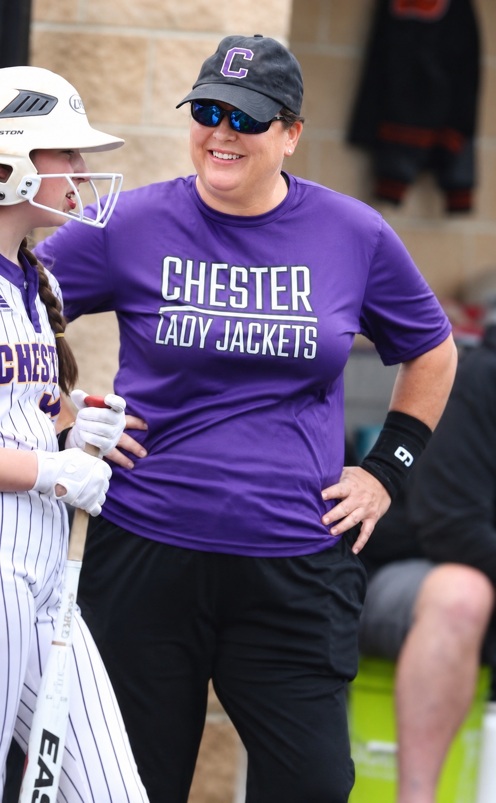 Chester softball player batting